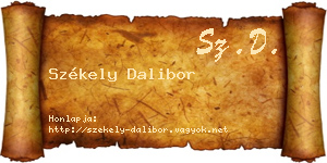 Székely Dalibor névjegykártya